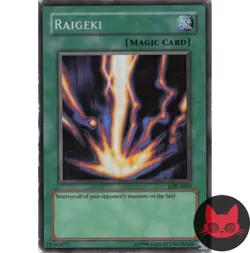 Yugioh Raigeki LOB-E042 Super Rare HP - Image 1
