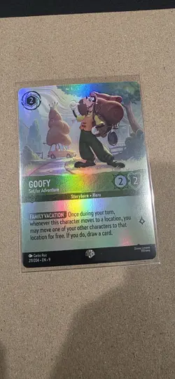 Disney Lorcana Goofy Set for Adventure Fabled Epic Card 211/204 - Image 1