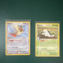 Pokemon EX Delta Species Pidgeot 2/17 Holo Quagsire 21/101 Card Lot (2) - Image 1
