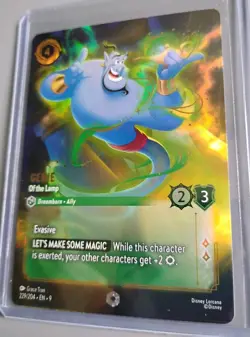 Enchanted Lorcana Genie Of the Lamp Foil Card 229/204 Aladdin Disney - Image 3