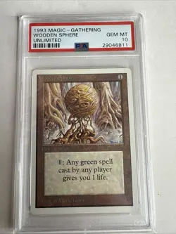 MTG Unlimited Edition 1993 Wooden Sphere PSA 10 GEM MINT Old School 93/94 - Image 1