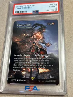 2025 MTG FINAL FANTASY: THROUGH THE AGES REGULAR#0059 CLIVE ROSFIELD PSA 10 - Image 1