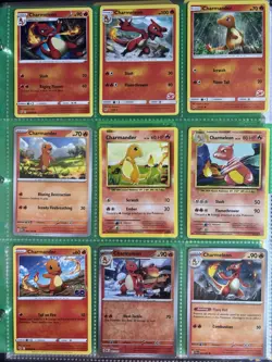 Pokemon Card Species Set Lot - 9x Unique Cards / Charmander Family 5 - Image 1