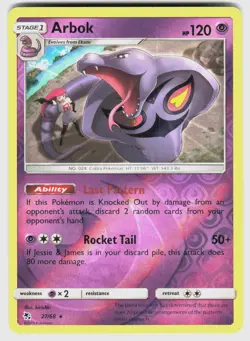 ARBOK 27/68 R HIDDEN FATES POKEMON REVERSE HOLO NM/M - Image 1
