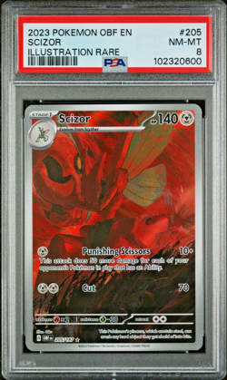 Pokemon TCG: Obsidian Flames - Scizor 205/197 Illustration Rare Holo [PSA 8] - Image 1