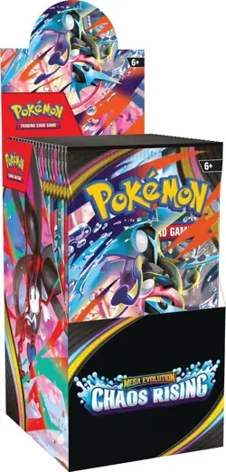 Sealed Pokemon TCG Mega Evolution Chaos Rising half Booster Box (18 Packs) - Image 2