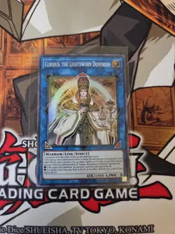 YUGIOH CURIOUS THE LIGHTSWORN DOMINION EXFO-EN091 SUPER UNLIMITED ED NM - Image 1