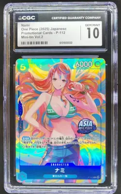 2025 ONE PIECE JP NAMI PROMO MINI-TIN P-112 CGC 10 - Image 1