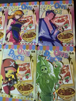 One Piece 9 Collectible Character Anime Cards CCG Foodie Luffy Nami Robin - Image 3