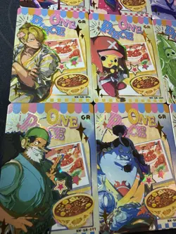 One Piece 9 Collectible Character Anime Cards CCG Foodie Luffy Nami Robin - Image 5