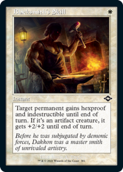 MTG-4x-Near Mint, English-Blacksmith's Skill - Retro Frame-Modern Horizons 2 - Image 1