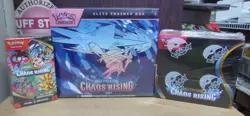 POKEMON CHAOS RISING BOOSTER BOX + ETB + BUNDLE BOX LOT - Image 1