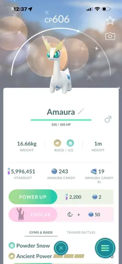 Pokemon Go Shiny Amaura - Image 1