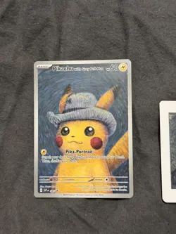 Pokemon TCG Pikachu with Grey Felt Hat Van Gough Promo NM Condition - Image 5