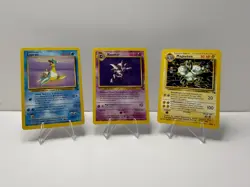 1999 Pokemon Fossil Rare Non-Holo 3 Card Lot: Haunter, Magneton, Lapras - Image 1