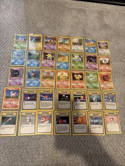 Vintage Pokemon Base Set Unlimited Fossil Jungle Lot 35 Cards All Different - Image 1