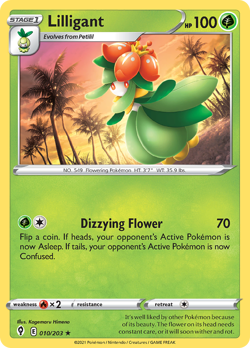 Lilligant 010/203 Evolving Skies Near Mint Reverse Holo Pokemon Card - Image 1