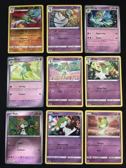 Pokemon TCG Ralts, Kirlia, Gardevoir & Gallade Lot: 9 Card Collection Set - Image 1