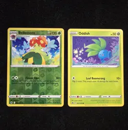 Pokemon TCG Bellossom & Oddish Cards Lot 2023 English 1 Holo - Image 1
