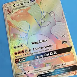 Pokemon TCG Charizard GX 150/147 Burning Shadows Rainbow Secret Rare Full Art - Image 5