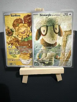 Van Gogh Sunflora And Smeargle As A Painter Pokemon Card TCG CUSTOM - Image 1