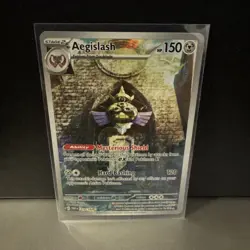 Pokemon TCG Aegislash 210/182 Illustration Rare SV04 Paradox Rift Holo Card - Image 1