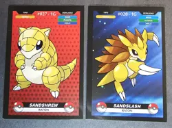 SANDSHREW X SANDSLASH LOT - POKEMON KANTO CREALASER RARE TCG CARDS - Image 1