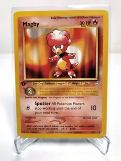 Magby 23/111 Neo Genesis Vintage Regular Pokemon 1st Edition Rare Basic WOTC - Image 1