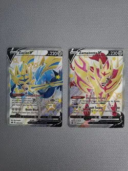 Zamazenta V (SWSH293) and Zacian V SWSH292 Black Star Promos NM Pokemon TCG - Image 1