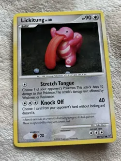 Lickitung 80/127 Platinum Regular LP Midera 2009 Pokemon TCG - Image 1