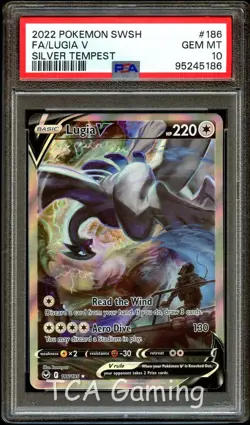 PSA 10 GEM MINT Lugia V 186/195 ALTERNATE ART Silver Tempest Pokemon Card 186 - Image 1