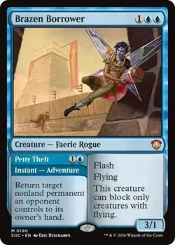 ~ Brazen Borrower ~ NM ~ Commander: Secrets of Strixhaven ~ MTG ~ - Image 1