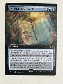 Wizard’s Spellbook NM Extended Art Adventures in the Forgotten Realms MTG - Image 1
