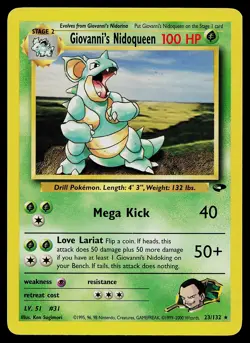 Pokemon Card - Giovanni's Nidoqueen Gym Challenge 23/132 Rare - Image 1