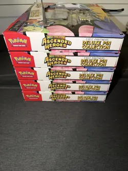 LOT OF 5 ✅ Pokemon TCG Ascended Heroes First Partners Deluxe Pin Collection Box - Image 4