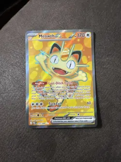 🔥 2026 POKEMON MEOWTH EX FULL ART# 107/088 MEGA EVOLUTION PERFECT ORDER - Image 1