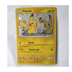 Pokemon TCG Pikachu SM162 Promo Holo 60 HP Basic English 2019 Saya Tsuruta - Image 1