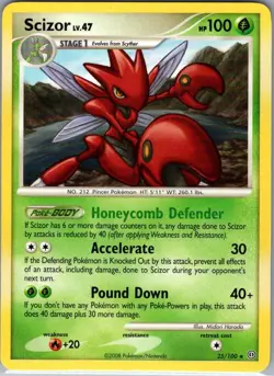 Scizor 25/100 Non Holo Stormfront - Pokemon Card - NM - Image 1