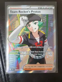 Pokemon EN Destined Rivals Team Rocket Proton Card 227/182 - Pack Fresh - Image 1