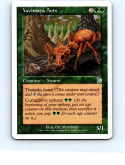 Yavimaya Ants #32 Green Uncommon Deckmasters Garfield vs Finkel MTG LP Exc+/NM - Image 1