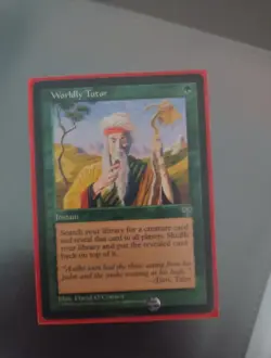 NM Worldly Tutor Mirage MTG Magic the Gathering Card - Image 1