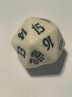 Magic The Gathering BEATDOWN D20 SPINDOWN DICE DIE MTG White Ivory - Image 1