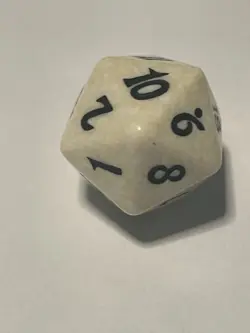 Magic The Gathering BEATDOWN D20 SPINDOWN DICE DIE MTG White Ivory - Image 2