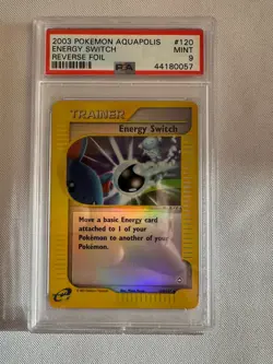 2003 Pokemon - Energy Search Reverse Holo Trainer Aquapolis 120/147 PSA 9 Mint! - Image 2