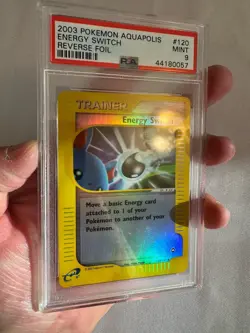 2003 Pokemon - Energy Search Reverse Holo Trainer Aquapolis 120/147 PSA 9 Mint! - Image 4