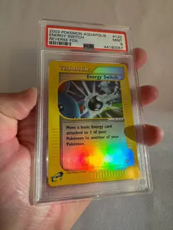 2003 Pokemon - Energy Search Reverse Holo Trainer Aquapolis 120/147 PSA 9 Mint! - Image 5