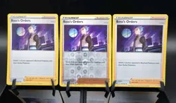 Boss's Orders 132/172 Reverse, Cosmos & Holo Rare Brilliant Stars Pokemon Bundle - Image 1