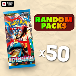 50 RANDOM PACKS of Japanese Pokemon Mega Brave Booster Pack M1L [Randomized] - Image 1