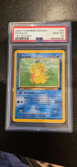 Vintage Psa 10 First Edition Rocket Psyduck - Image 1
