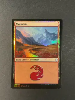 Mountain - Foil - 262 - Dominaria - Magic the Gathering - MTG - Image 1